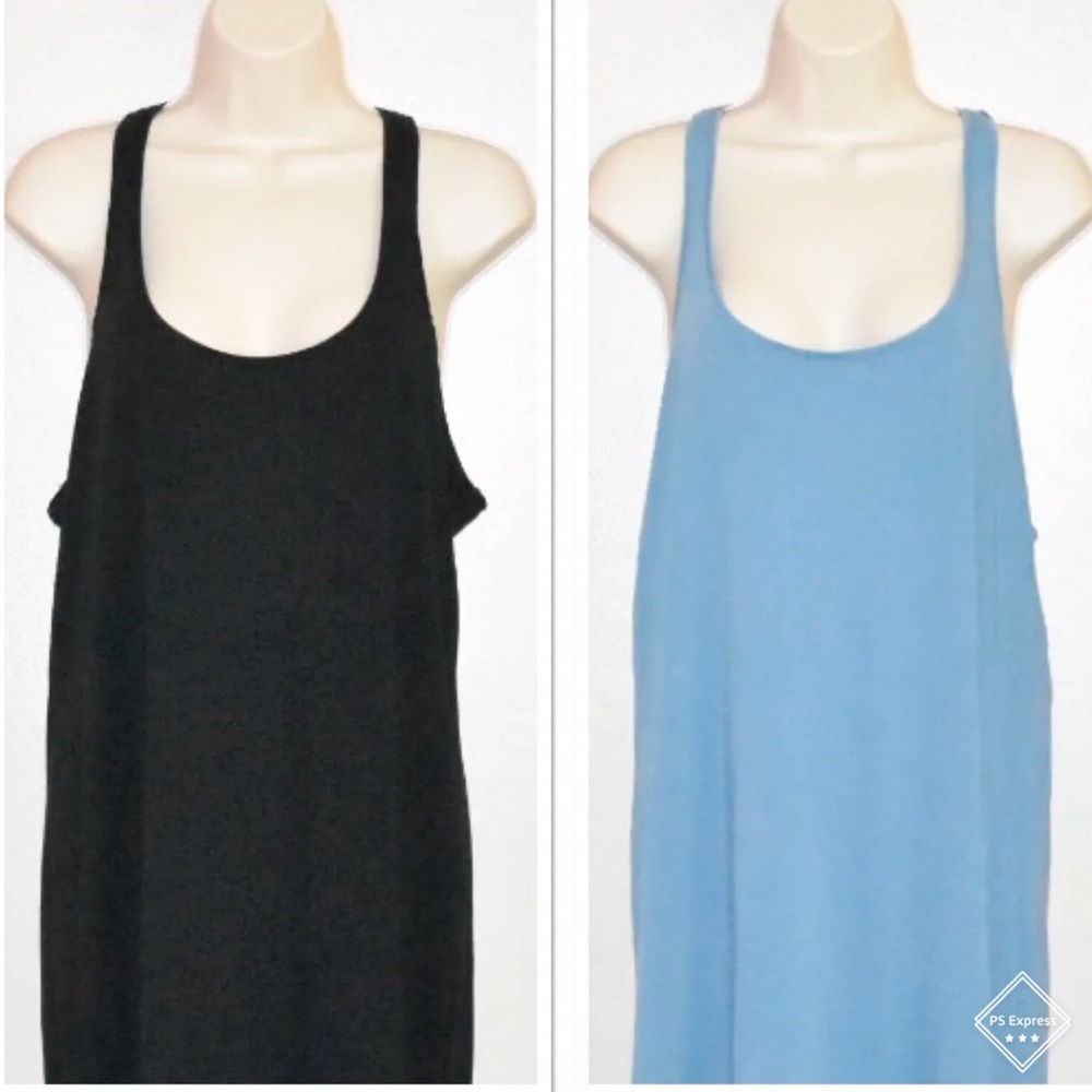 Victoria’s Secret Lot Of (2) Sleeveless Maxi Tank Long Sleep Shirt Nightgown M/L